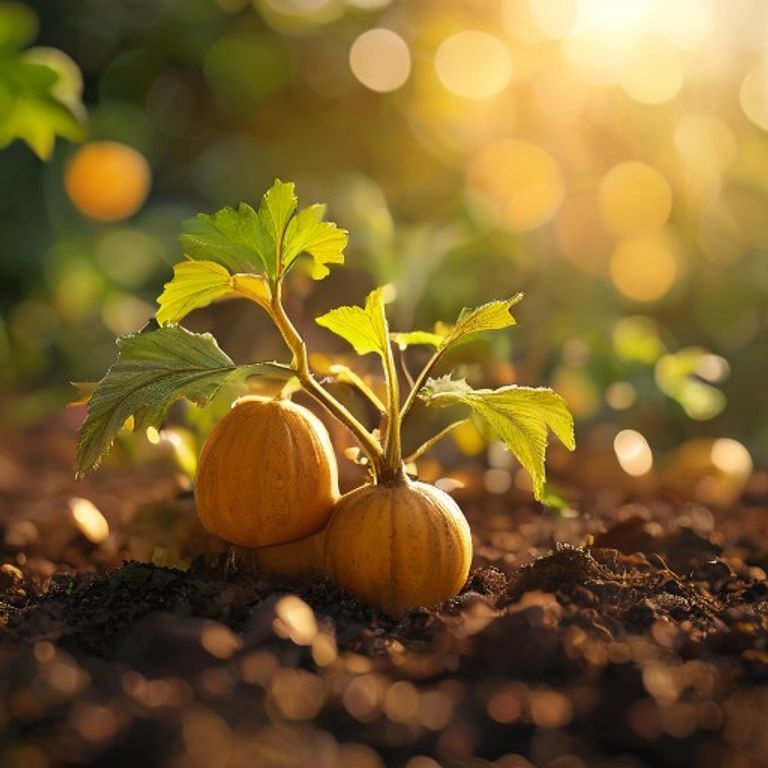 Butternut Squash growing in a home garden