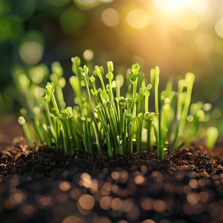 Chives growing in a home garden